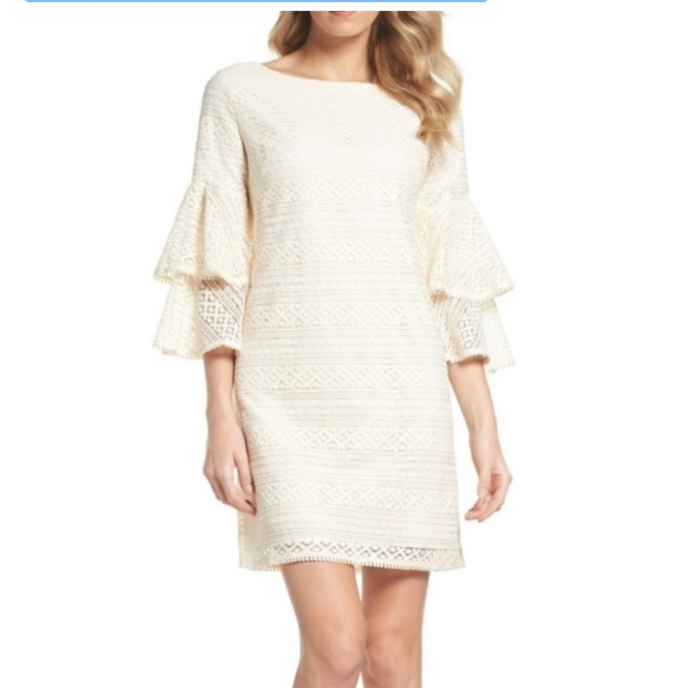 Eliza j white lace dress
